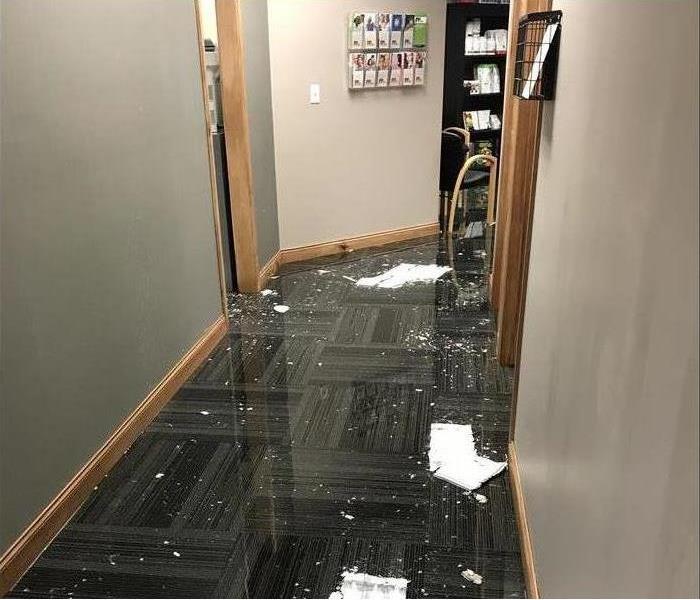 water on the floor of a room