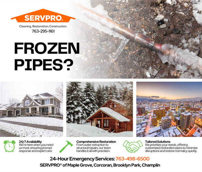 Frozen pipes graphic
